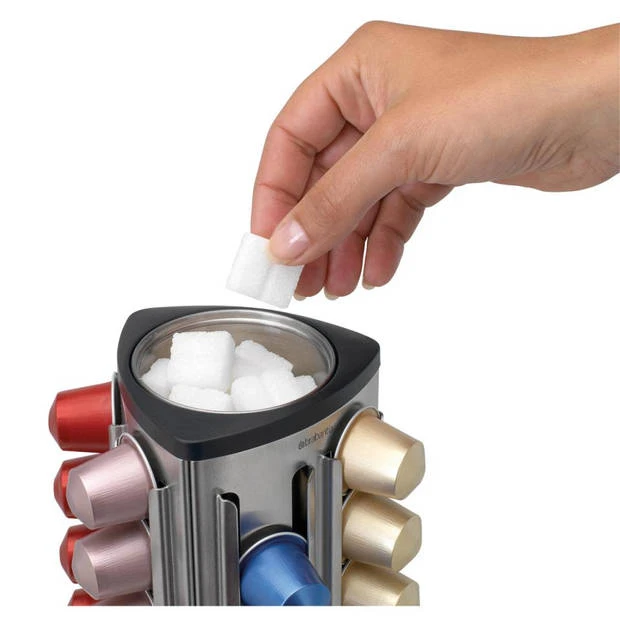 Brabantia Koffiecapsulehouder Met Uitneembaar Bakje - Matt Steel 8 Brabantia Koffiecapsulehouder Met Uitneembaar Bakje - Matt Steel - Afbeelding 6