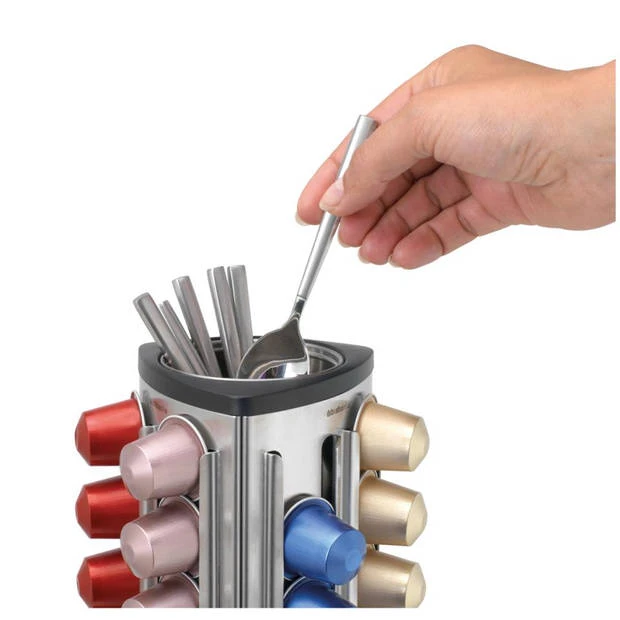 Brabantia Koffiecapsulehouder Met Uitneembaar Bakje - Matt Steel 7 Brabantia Koffiecapsulehouder Met Uitneembaar Bakje - Matt Steel - Afbeelding 5