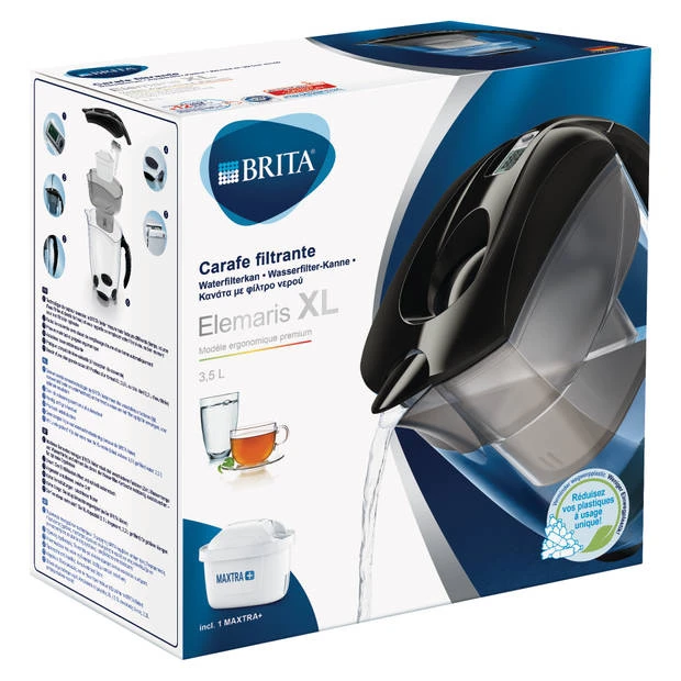 BRITA Waterfilterkan Elemaris - XL - Black 6 BRITA Waterfilterkan Elemaris - XL - Black - Afbeelding 4
