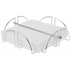 Merkloos Vierkante Servethouder Chroom 19 X 19 X 6 Cm - Servethouders