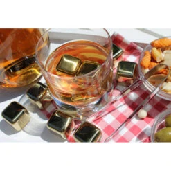 Whisky Stones Goudkleur - Set Van 8 -Keukendrank Winkel 1997268 6b07462c