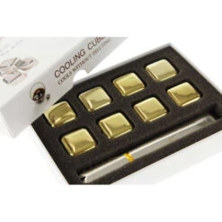 Whisky Stones Goudkleur - Set Van 8