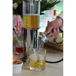 United Entertainment Bar Butler Drankdispenser - Vintage Benzinepomp - 1 Liter - Zilver -Keukendrank Winkel 2248065 074c11ab