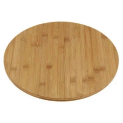Merkloos Draaiende Kaas Hapjes Serveer Plank Bamboe Hout 35 Cm - Kaasplankjes