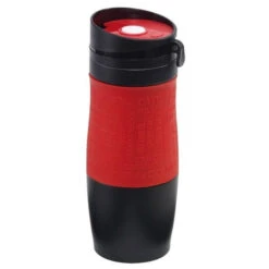 Merkloos Thermosbeker/warmhoudbeker Rood/zwart 380 Ml - Thermosbeker