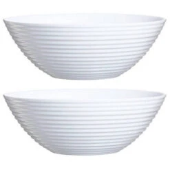 Luminarc 2x Fruitschalen Van Wit Glas 27 Cm - Fruitschalen