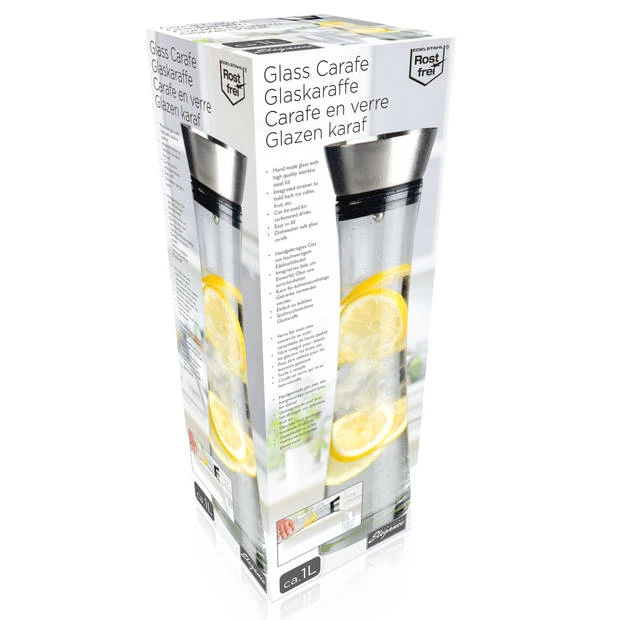 Cuisine Elegance Waterkaraf - 1l - Met Zeef - Vaatwasserbestendig 4 Cuisine Elegance Waterkaraf - 1l - Met Zeef - Vaatwasserbestendig - Afbeelding 2