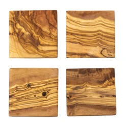 Jay Hill Onderzetters Tunea - Olijfhout - 10 X 10 Cm - 4 Stuks -Keukendrank Winkel 2440821 bb70c688