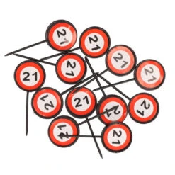 Merkloos 21 Jaar Feest Versiering Cocktailprikkers 12 Stuks - Cocktailprikkers