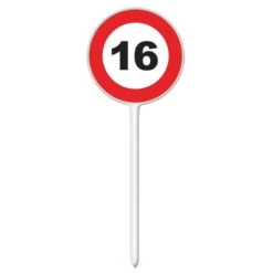 Merkloos 16 Jaar Feest Versiering Cocktailprikkers 12 Stuks - Cocktailprikkers