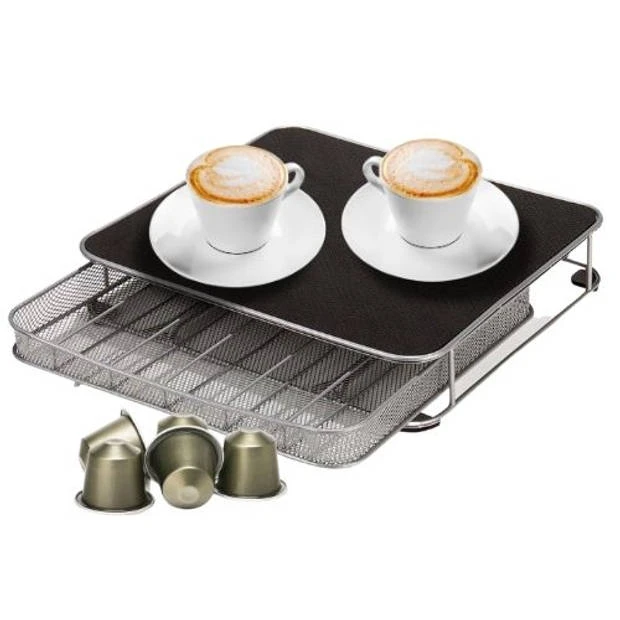 Orange85 Capsulehouder - Lade - Zwart - 50 Capsules - Koffiecups - Dolche Gusto - Nespresso - Houder - Metaal 4 Orange85 Capsulehouder - Lade - Zwart - 50 Capsules - Koffiecups - Dolche Gusto - Nespresso - Houder - Metaal - Afbeelding 2