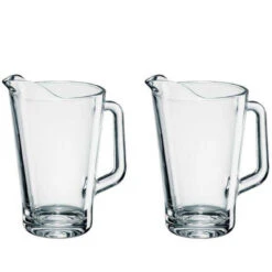Merkloos 2x Glazen Water Karaffen/pitchers Van 1,8 L Conic - Karaffen