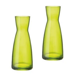 Merkloos Set Van 2 Stuks Groene Karaffen/vazen 20.5 Cm - Karaffen