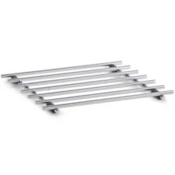 Grote Zilveren Pannenonderzetter Verchroomd Metaal 25 X 25 Cm - Panonderzetters