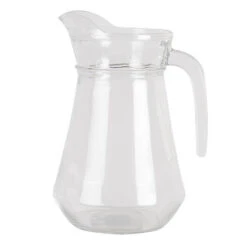 Clayre & Eef Decoratieve Schenkkan 1250 Ml Glas Waterkan Kan Transparant Waterkan Kan