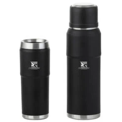 MacGyver Thermosflessen 2-delige Set 1.5 Ltr– RVS Thermoskan 1 Ltr – Reisbeker 0,55 Ltr