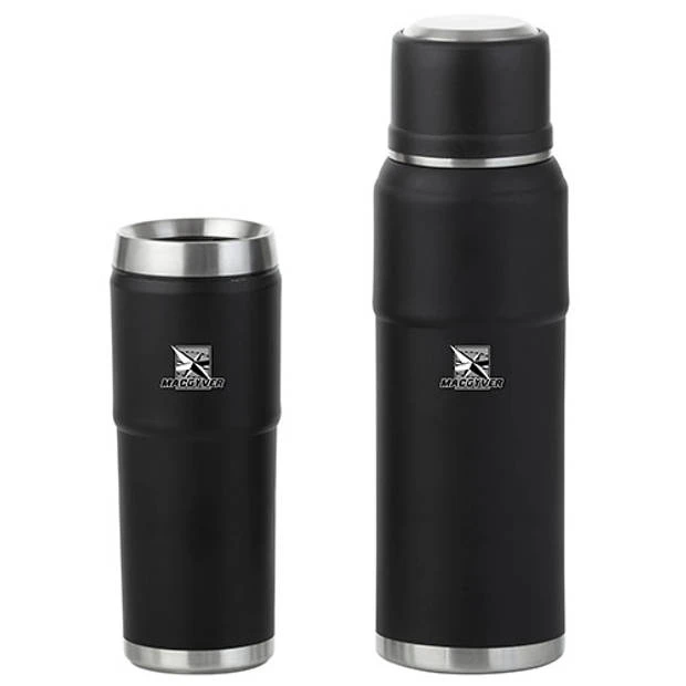 MacGyver Thermosflessen 2-delige Set 1.5 Ltr– RVS Thermoskan 1 Ltr – Reisbeker 0,55 Ltr 3 MacGyver Thermosflessen 2-delige Set 1.5 Ltr– RVS Thermoskan 1 Ltr – Reisbeker 0,55 Ltr