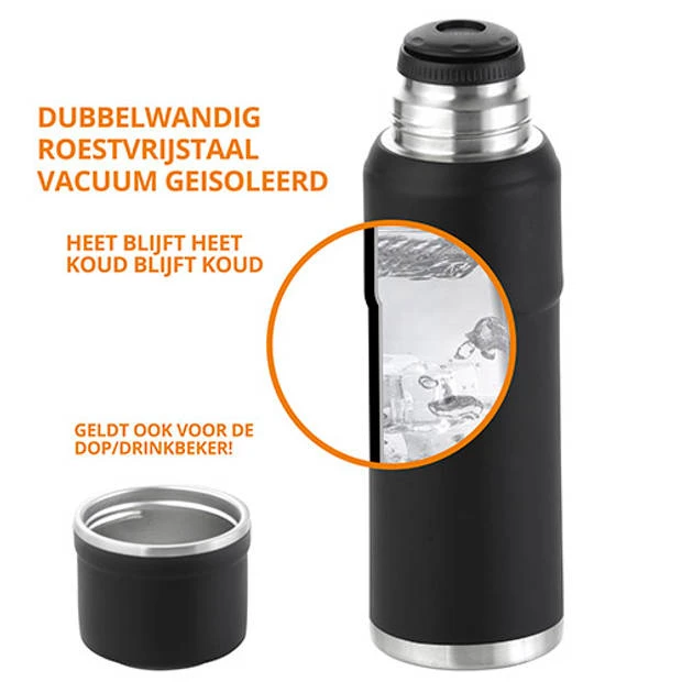 MacGyver Thermosflessen 2-delige Set 1.5 Ltr– RVS Thermoskan 1 Ltr – Reisbeker 0,55 Ltr 7 MacGyver Thermosflessen 2-delige Set 1.5 Ltr– RVS Thermoskan 1 Ltr – Reisbeker 0,55 Ltr - Afbeelding 5