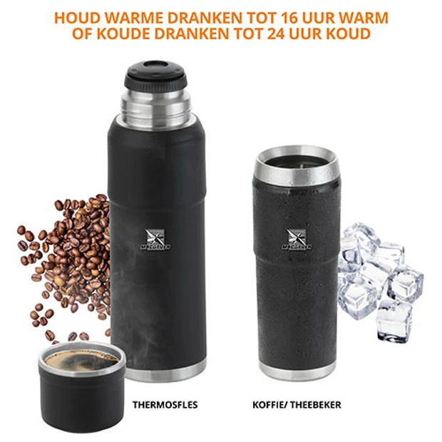 MacGyver Thermosflessen 2-delige Set 1.5 Ltr– RVS Thermoskan 1 Ltr – Reisbeker 0,55 Ltr 6 MacGyver Thermosflessen 2-delige Set 1.5 Ltr– RVS Thermoskan 1 Ltr – Reisbeker 0,55 Ltr - Afbeelding 4