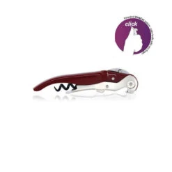 Pulltex Pullparrot RVS Kurkentrekker Bordeaux Rood - ClickCut Systeem - Verwijder Moeiteloos De Kurk - Eenvoudig