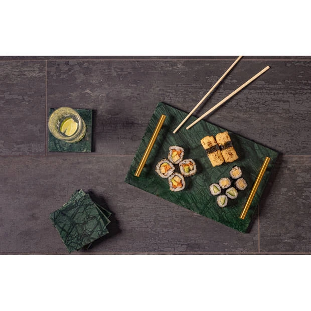 Jay Hill Dienblad - Met Handvatten - Marmer - Groen - 30 X 20 Cm 6 Jay Hill Dienblad - Met Handvatten - Marmer - Groen - 30 X 20 Cm - Afbeelding 4