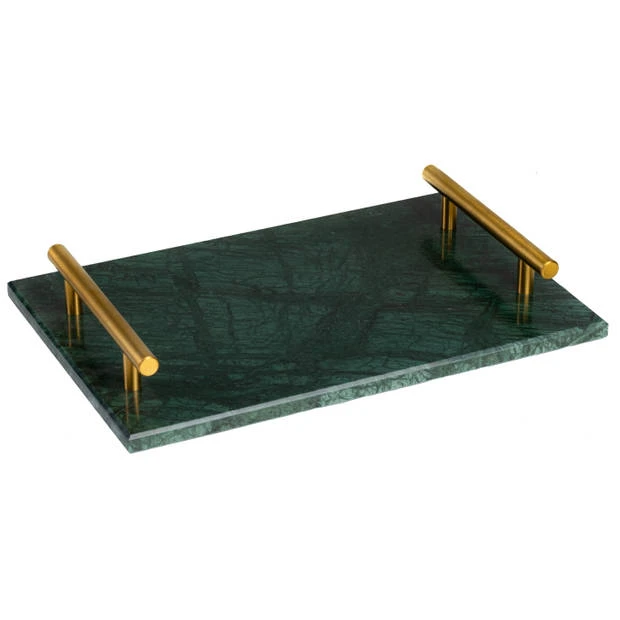 Jay Hill Dienblad - Met Handvatten - Marmer - Groen - 30 X 20 Cm 3 Jay Hill Dienblad - Met Handvatten - Marmer - Groen - 30 X 20 Cm