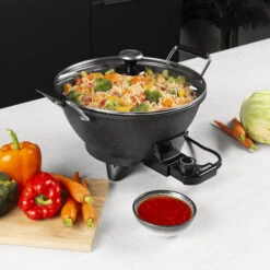 Princess 162389 Stir-fry Elektrische Wok Volume Van 7L 30cm Diameter 1400W -Keukendrank Winkel 3576424 e4dcb505
