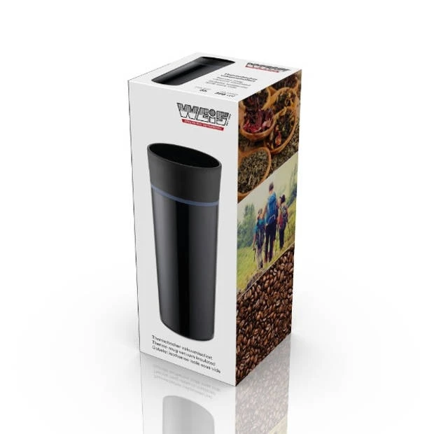 Weis - Thermosbeker, Dubbelwandig, Zwart, 360 Ml – Weis 5 Weis - Thermosbeker, Dubbelwandig, Zwart, 360 Ml – Weis - Afbeelding 3