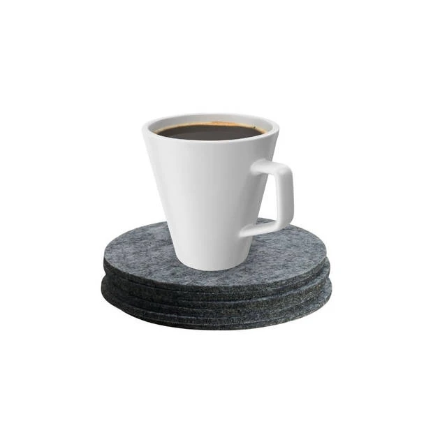 Orange85 Onderzetters - Vilt - Grijs - 6 Stuks 4 Orange85 Onderzetters - Vilt - Grijs - 6 Stuks - Afbeelding 2