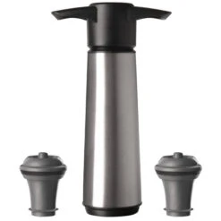 Vacu Vin Wijnpomp Wine Saver RVS Zilver 3-delig