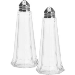 Merkloos Peper En Zout Stel Vaatjes/strooiers 11 Cm - Peper En Zoutstel