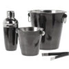 Excellent Houseware RVS Barset / Cocktailset / Giftset Met Cocktailshaker 4-delig Zwart Glans - Cocktailshakers -Keukendrank Winkel 3698553 042b06f5
