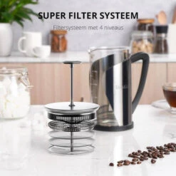 Qualitá French Press – Cafetiere – Koffiemaker – Franse Pers -Keukendrank Winkel 3725878 8dab72c3