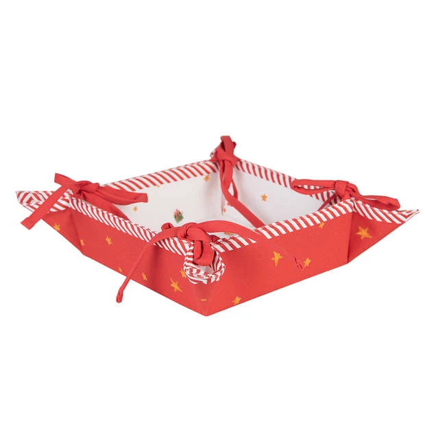 Clayre & Eef Broodmand 35x35x8 Cm Wit Rood Katoen Vierkant Notenkrakers Cadeau Keuken Wit Cadeau Keuken 4 Clayre & Eef Broodmand 35x35x8 Cm Wit Rood Katoen Vierkant Notenkrakers Cadeau Keuken Wit Cadeau Keuken - Afbeelding 2