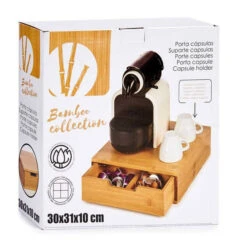 Koffie Cup/capsule Houder/dispenser Lade Bamboe Hout 30 X 30 X 10 Cm - Koffiecuphouders -Keukendrank Winkel 3748042 d651c8d6