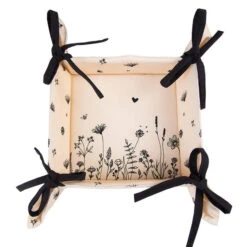 Clayre & Eef Broodmand 35x35x8 Cm Beige Zwart Katoen Bloemen Cadeau Keuken Beige Cadeau Keuken -Keukendrank Winkel 3748383 7b4dd931