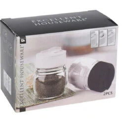 Excellent Houseware Setje Van 4x Stuks Peper En Zout Vaatjes / Strooiers Van Glas 5 X 7 Cm - Peper En Zoutstel -Keukendrank Winkel 3760184 70bdf5ed