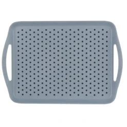 2x Stuks Dienbladen/serveerbladen Antislip Rechthoekig 45 X 32 Cm Grijs - Dienbladen -Keukendrank Winkel 3785922 724fe74b