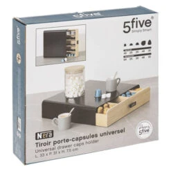 Koffie Cup/capsule Houder/dispenser Lade Bamboe Hout/metaal Zwart - Koffiecuphouders -Keukendrank Winkel 3799350 9df39fc6