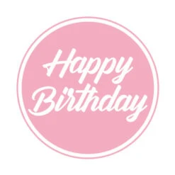 50x Stuks Bierviltjes/onderzetters Happy Birthday Lichtroze 10 Cm - Bierfiltjes