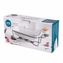 Altom Chafing Dish En Warmhoudbak Van Porselein 1.7L - Zwart / Wit -Keukendrank Winkel 3899611 85594c1f