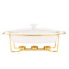 Altom Chafing Dish En Warmhoudbak Van Porselein Ovaal 1.4L Goud / Wit -Keukendrank Winkel 3899624 4056dd7f