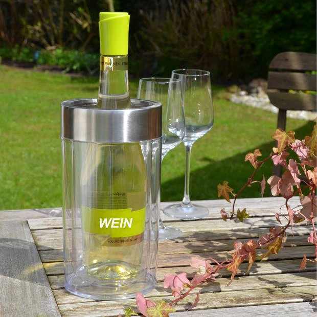 Haushalt 12012 - Wijnkoeler - Kunststof Met RVS Ring 4 Haushalt 12012 - Wijnkoeler - Kunststof Met RVS Ring - Afbeelding 2