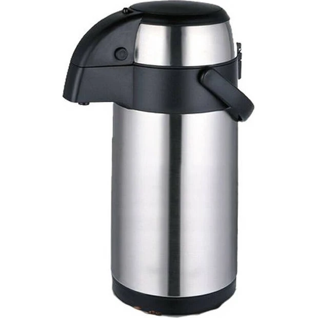 Michelino RVS Thermoskan Met Pomp - 3.0 Liter - Met Handgreep - Zilver 3 Michelino RVS Thermoskan Met Pomp - 3.0 Liter - Met Handgreep - Zilver