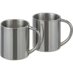 HI RVS Thermobekers - Isolerende Bekers - Zilver - 2 Stuks