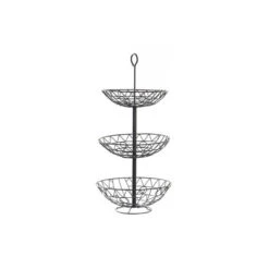 Fruitschaal DKD Home Decor 28 X 28 X 58 Cm Zwart Metaal