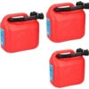 Synx Tools 3x Jerrycan Benzine 10L Rood Voor Brandstof En Water - Auto Tank- Inclusief Schenktuit / Met Tuit - Benzine -Keukendrank Winkel 3930369 e9a82545