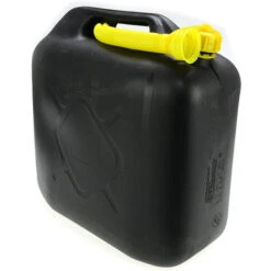 Merkloos Jerrycan 20 Liter Zwart - Jerrycan Zwart Voor Brandstof - 20 Liter - Inclusief Schenktuit - O.a. Benzine / Diesel -