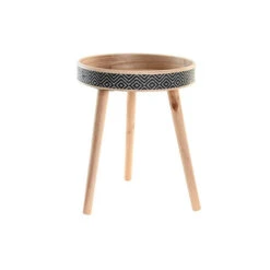 Dienblad DKD Home Decor Natuurlijk Zwart Hout (41 X 41 X 50 Cm)