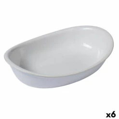 Serveerschaal Pyrex Supreme Ovalen 26,5 X 18 X 7 Cm Keramisch Wit (6 Stuks)